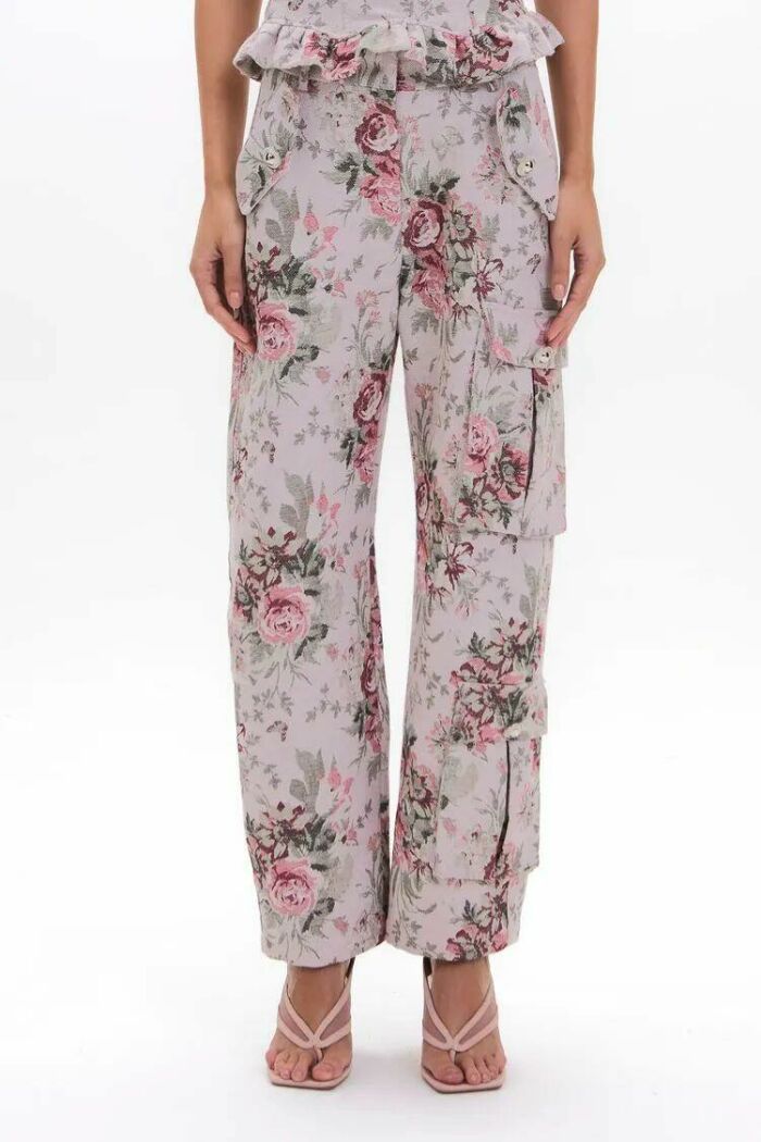 Imagem de Calça Samara Jacquard Floral Le Blog