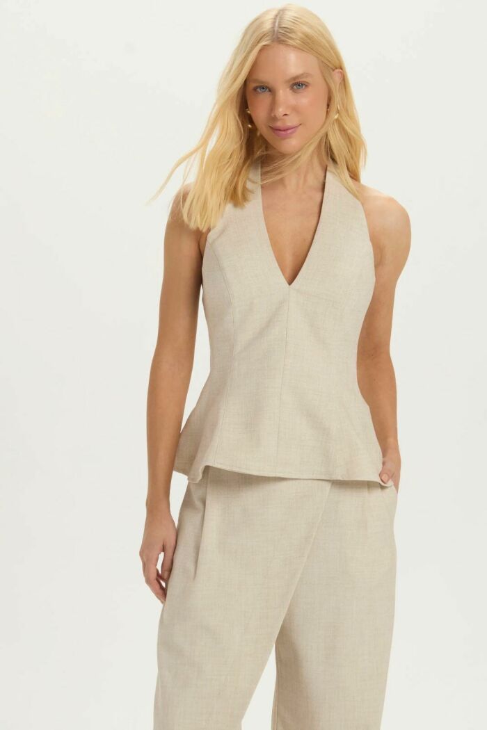 Imagem de Calça Telma Sand Cream Le Blog