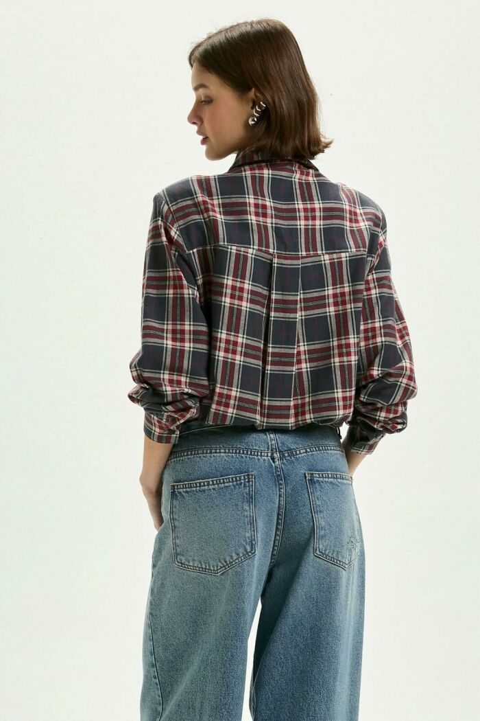Imagem de Camisa Fernanda Xadrez Tartan Le Blog