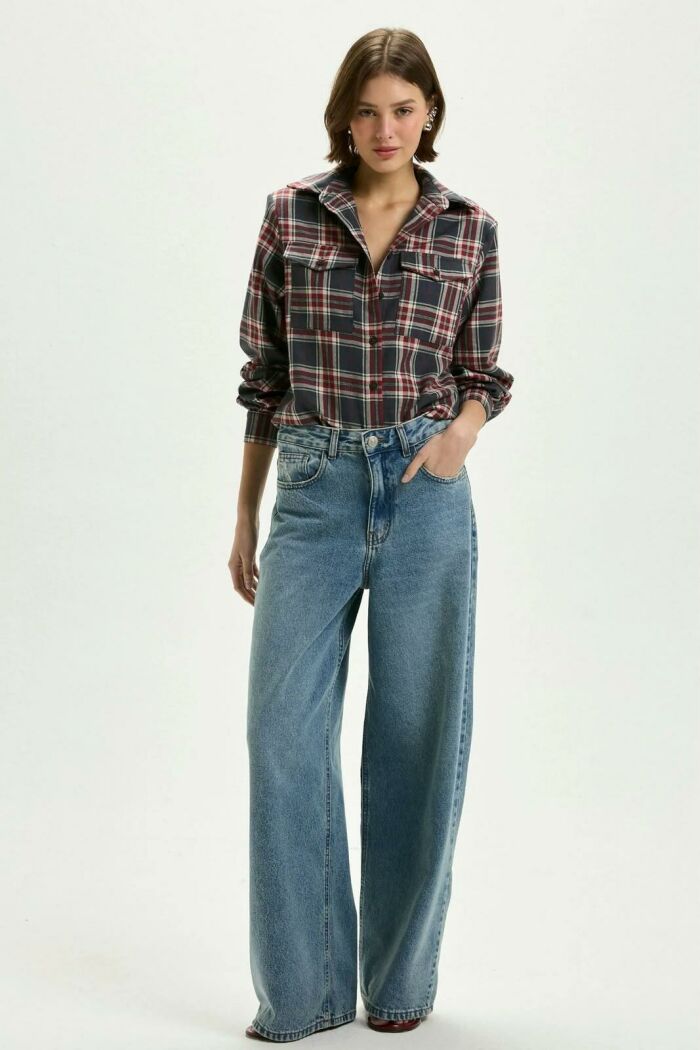 Imagem de Camisa Fernanda Xadrez Tartan Le Blog
