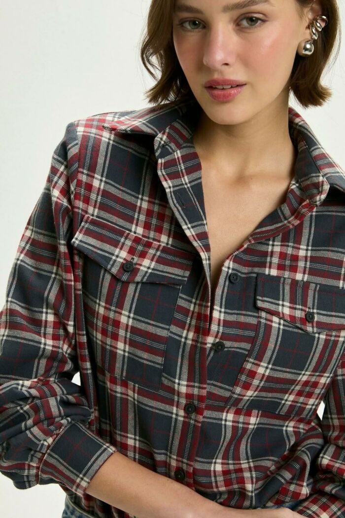 Imagem de Camisa Fernanda Xadrez Tartan Le Blog