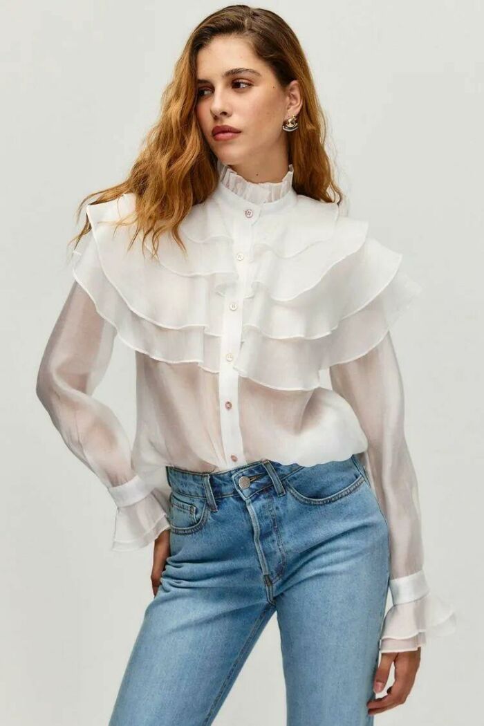 Imagem de Camisa Melina Off White Le Blog