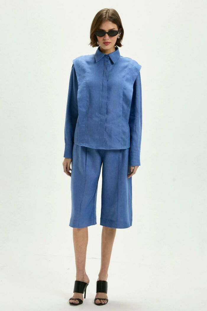 Imagem de Camisa Natasha Azul Denim Le Blog