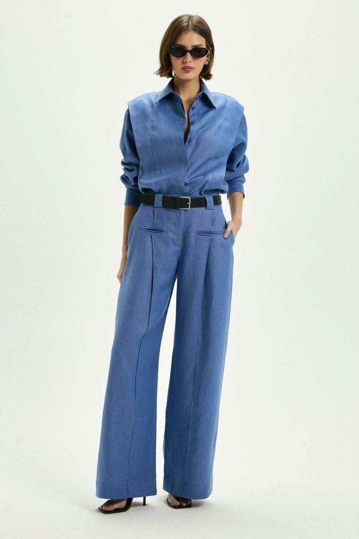 Imagem de Camisa Natasha Azul Denim Le Blog