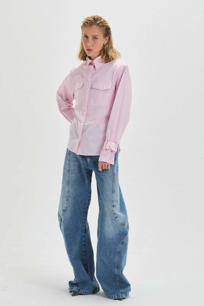Imagem de Camisa Thais Pink Blossom Le Blog