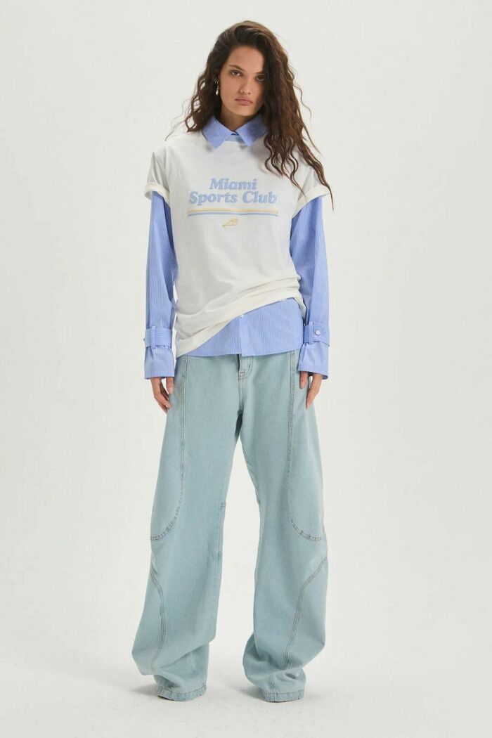 Imagem de Camisa Thais Sky Blue Le Blog