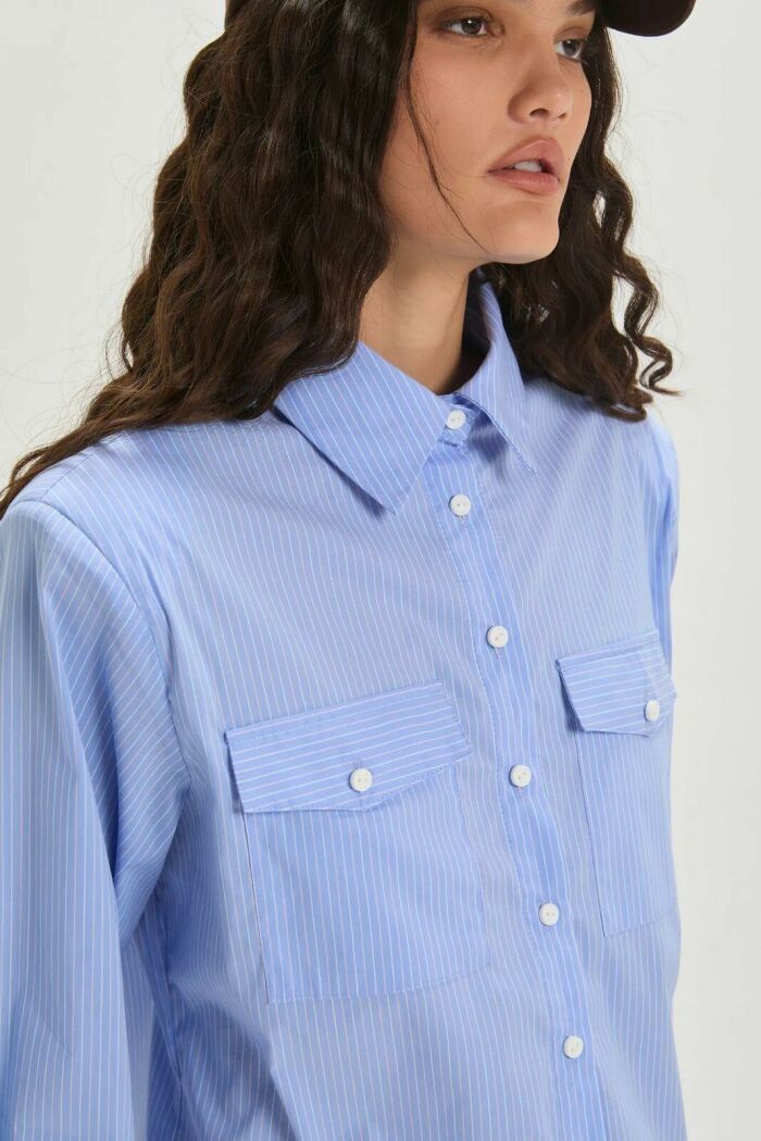 Imagem de Camisa Thais Sky Blue Le Blog