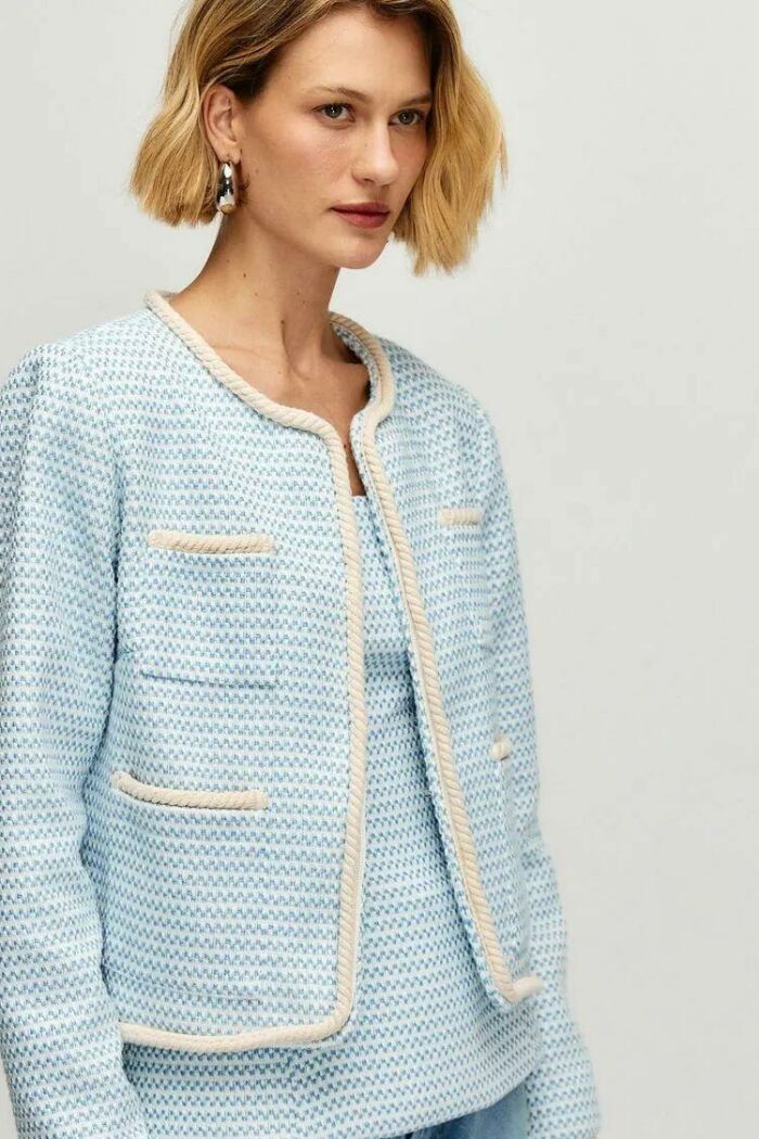 Imagem de Casaco Clarice Tweed Ice Le Blog