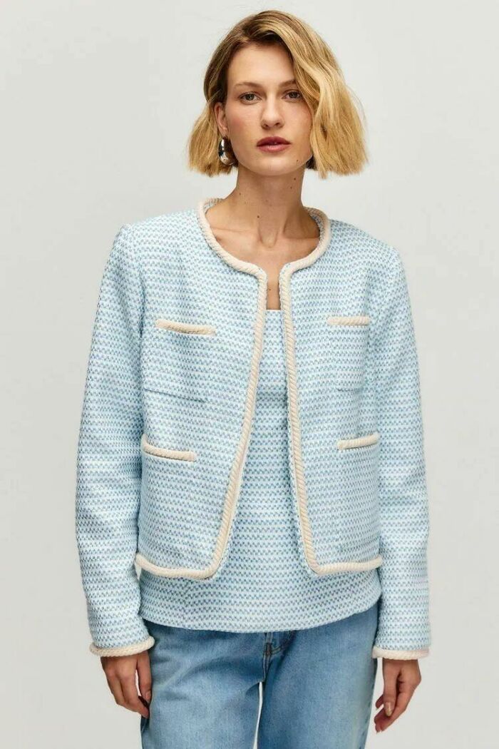 Imagem de Casaco Clarice Tweed Ice Le Blog