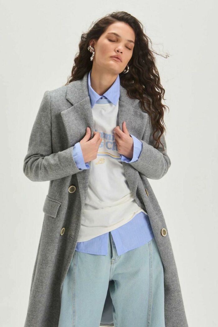 Imagem de Casaco Gaia Medium Grey Melange Le Blog