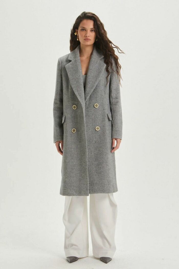 Imagem de Casaco Gaia Medium Grey Melange Le Blog