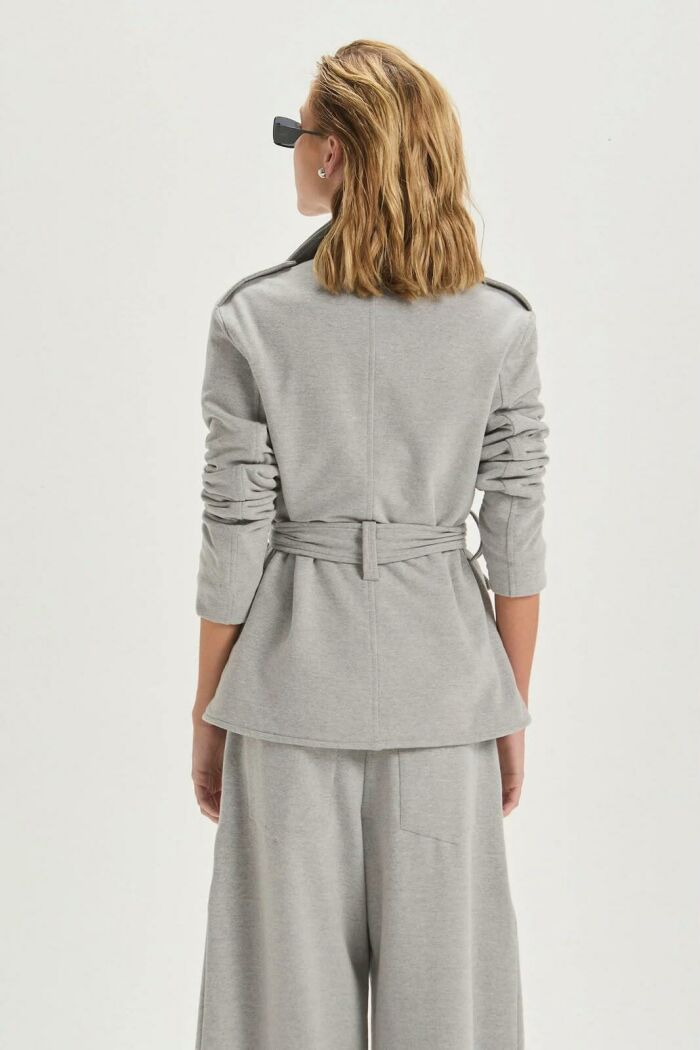 Imagem de Casaco Marina Medium Grey Melange Le Blog