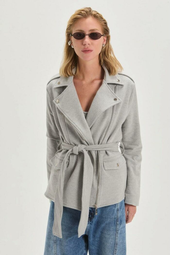 Imagem de Casaco Marina Medium Grey Melange Le Blog