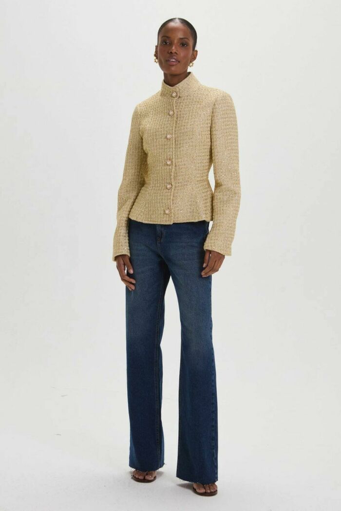 Imagem de Casaco Poly Golden Tweed Le Blog