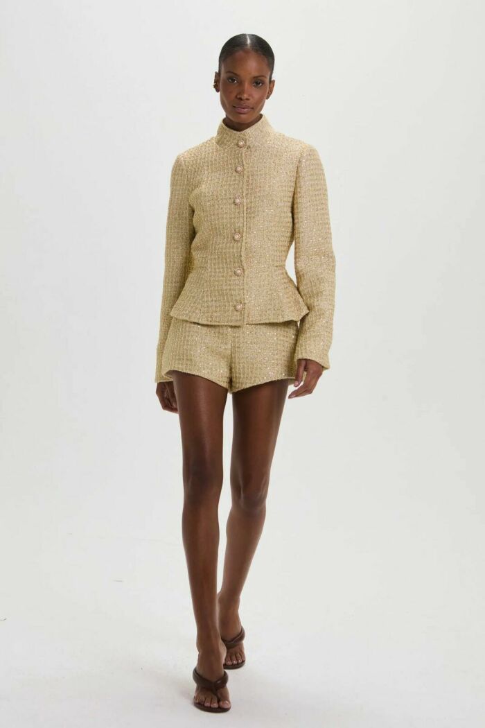 Imagem de Casaco Poly Golden Tweed Le Blog