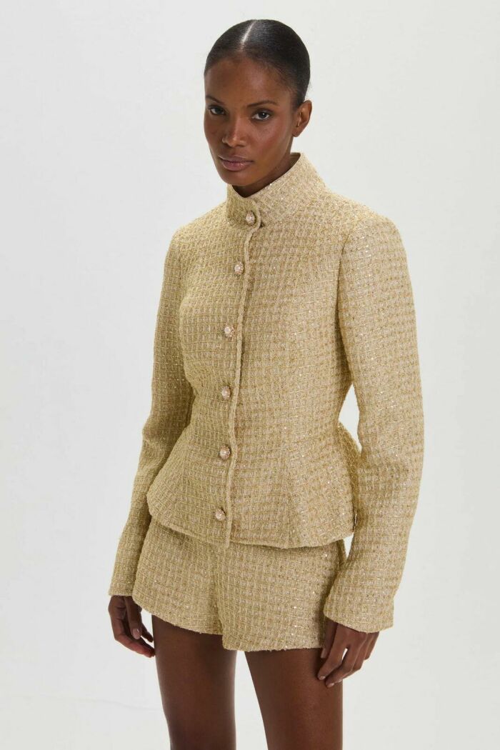 Imagem de Casaco Poly Golden Tweed Le Blog