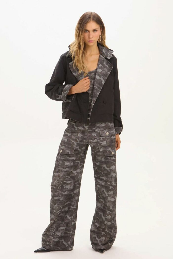 Imagem de Casaco Raissa Grey Camouflage Le Blog