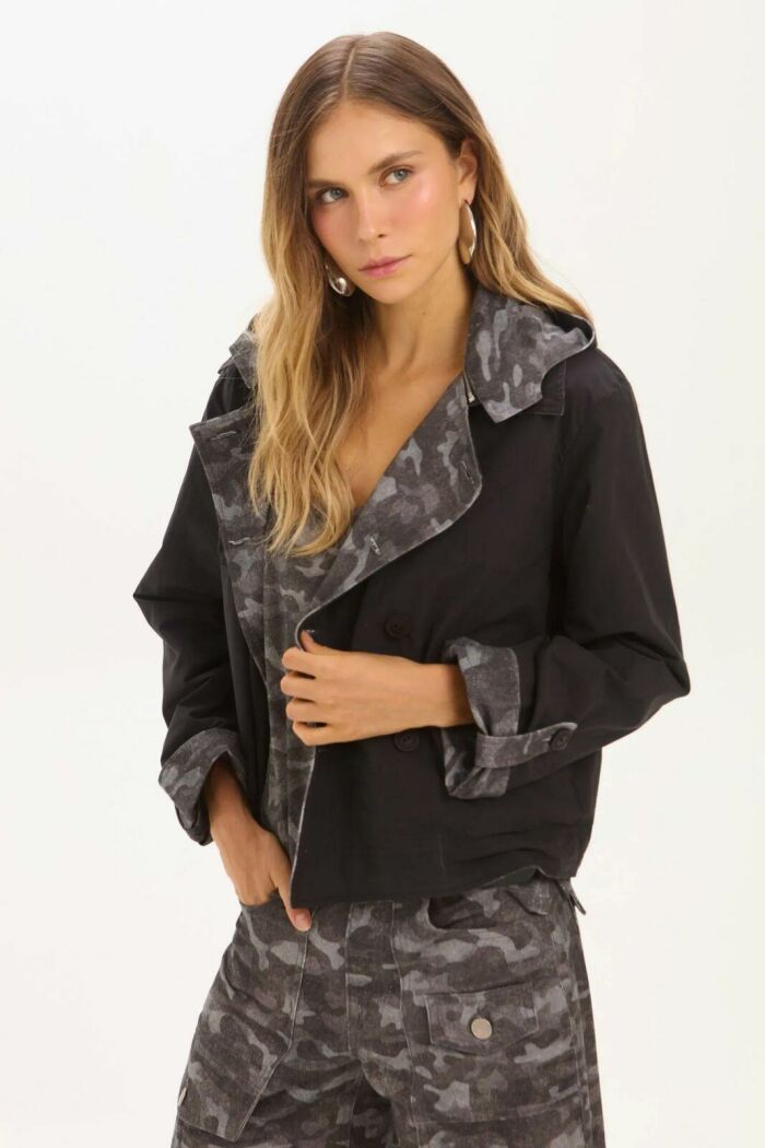 Imagem de Casaco Raissa Grey Camouflage Le Blog