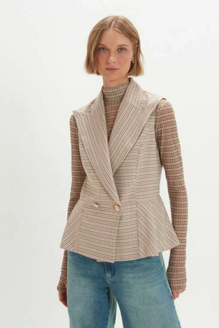 Imagem de Colete Cindy Xadrez NY Le Blog