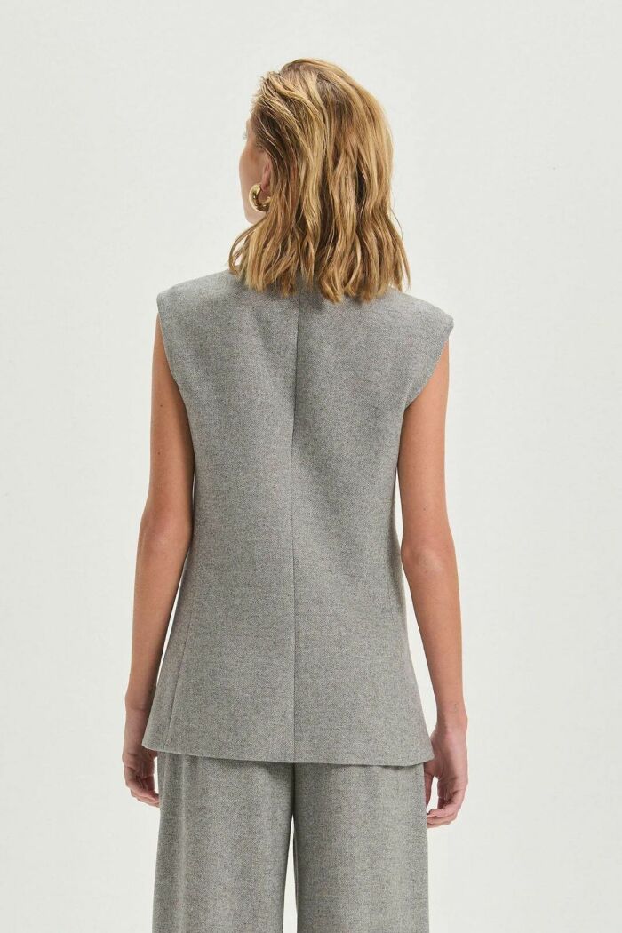 Imagem de Colete Maitê Medium Grey Melange Le Blog