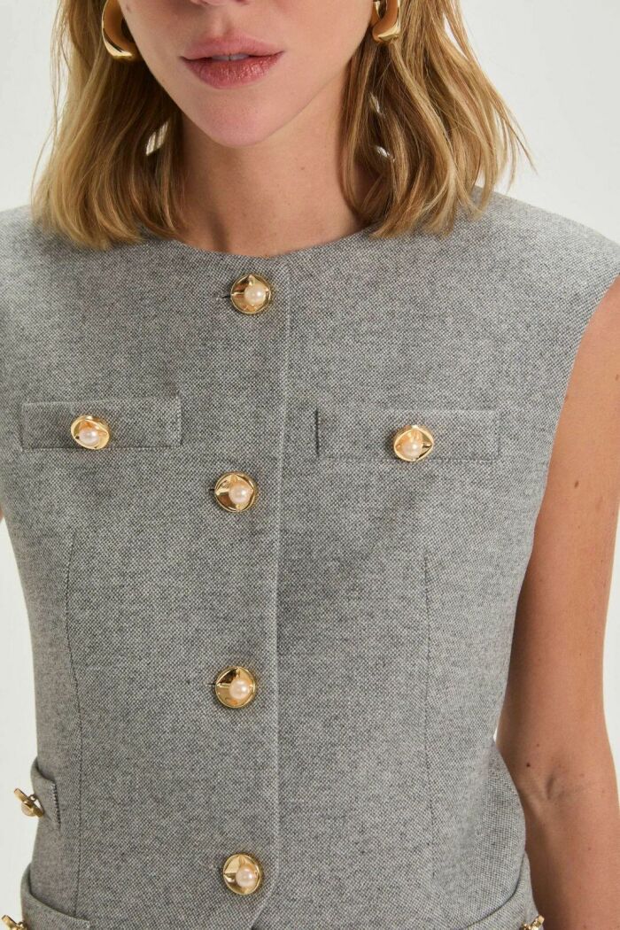 Imagem de Colete Maitê Medium Grey Melange Le Blog