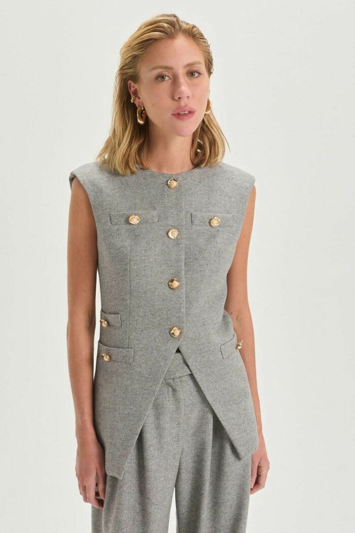 Imagem de Colete Maitê Medium Grey Melange Le Blog