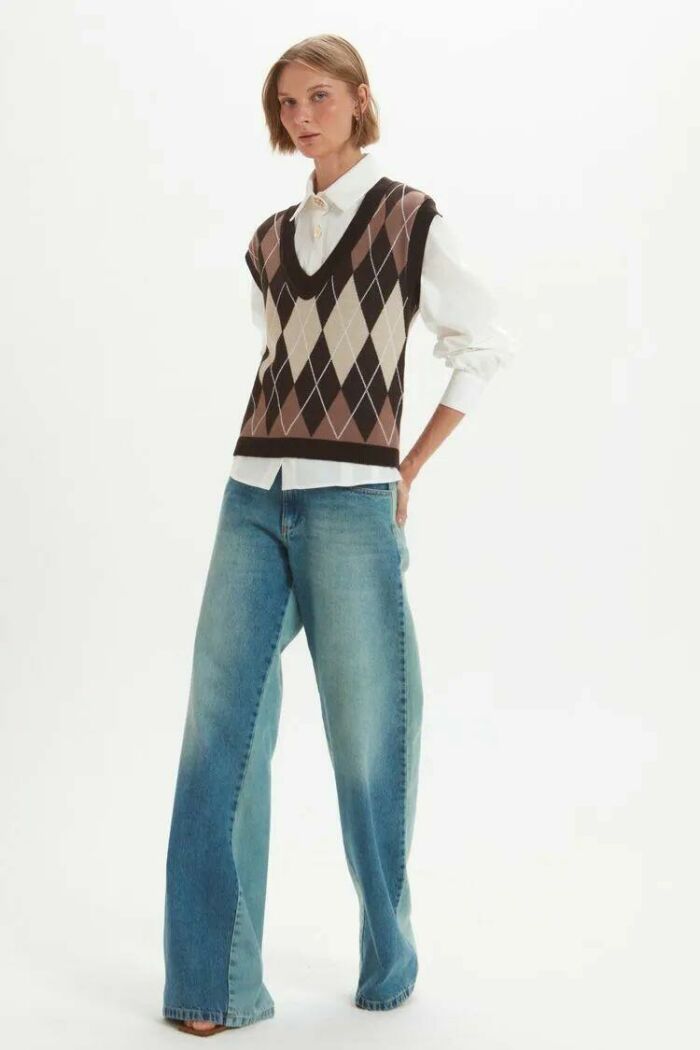 Imagem de Colete Yasmin Xadrez NY Le Blog