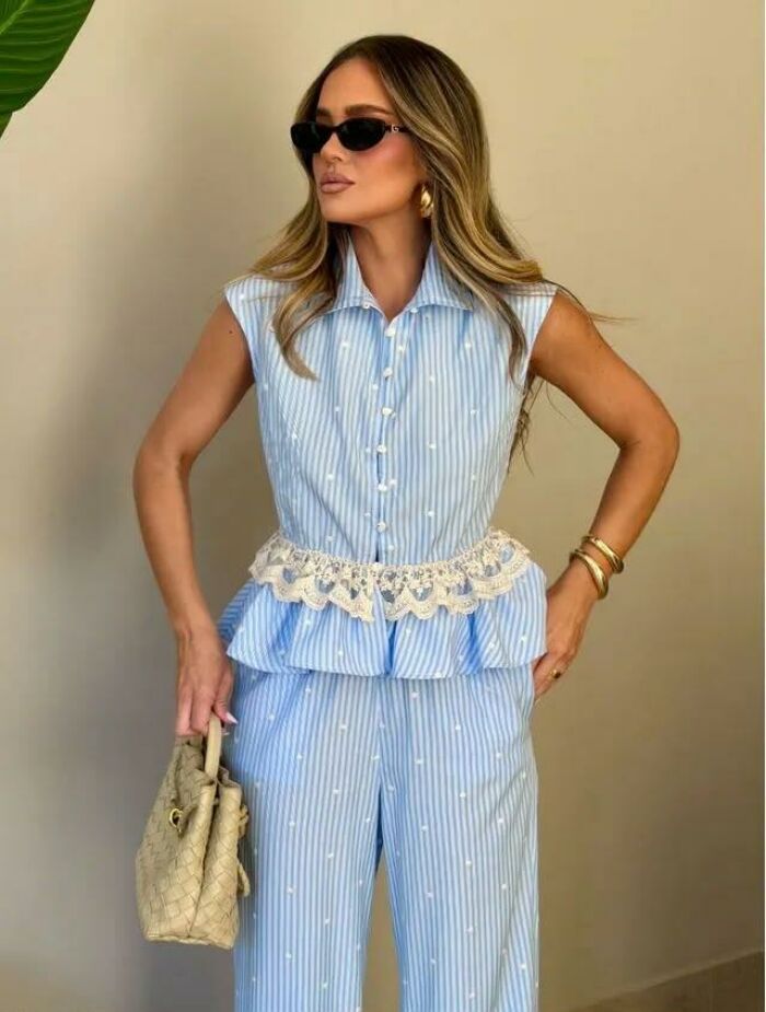 Imagem de Conjunto Leona Listrado Cloude