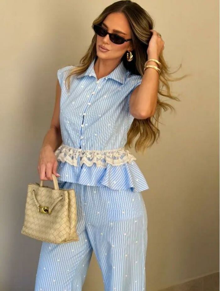 Imagem de Conjunto Leona Listrado Cloude