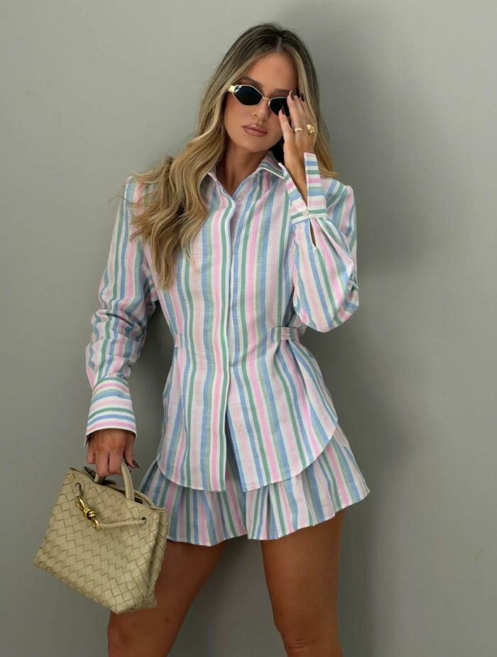 Imagem de Conjunto Marluce Listrado Cloude