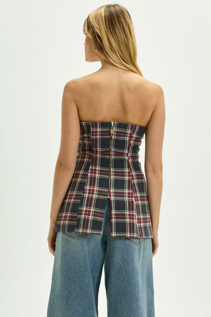 Imagem de Corselet Fernanda Xadrez Tartan Le Blog