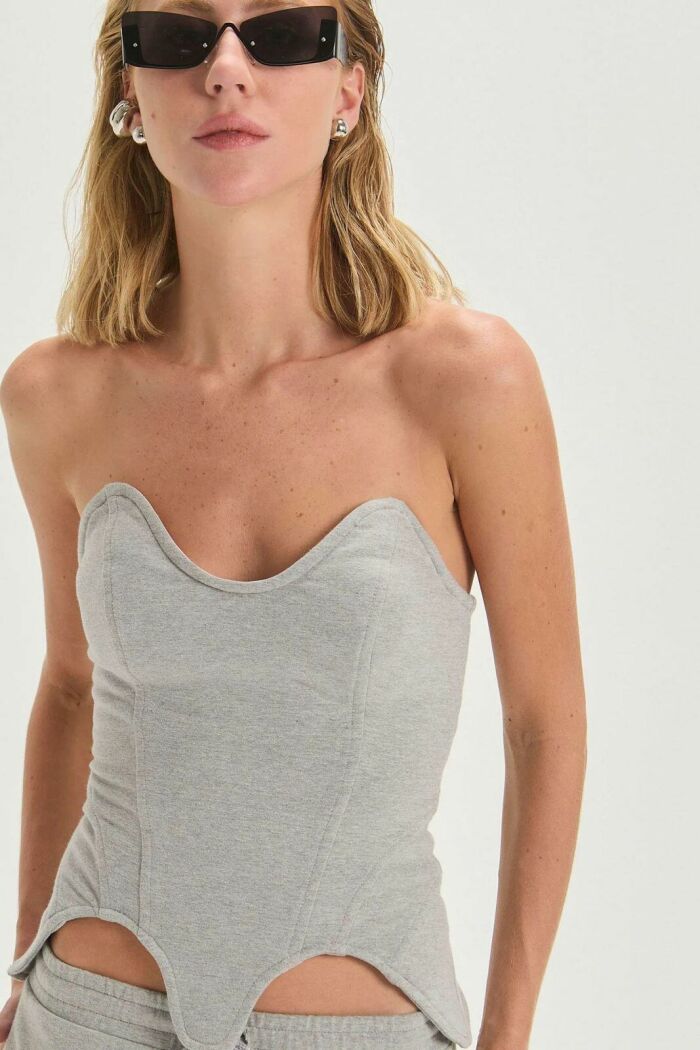 Imagem de Corselet Marina Medium Grey Melange Le Blog