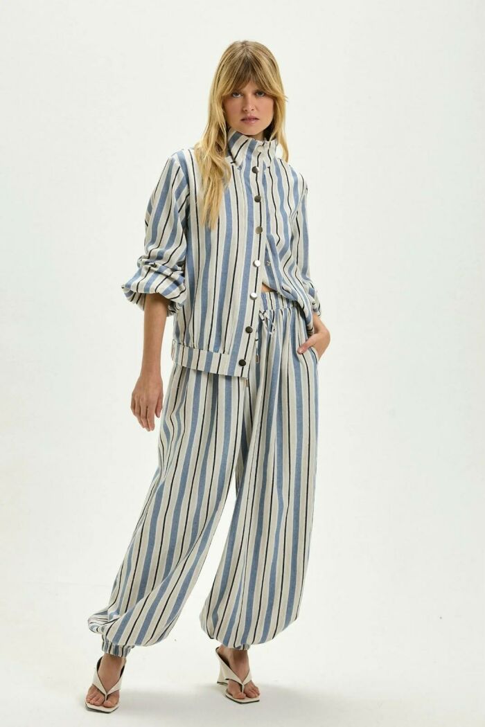 Imagem de Jaqueta Glaucia Listrado Denim Le Blog