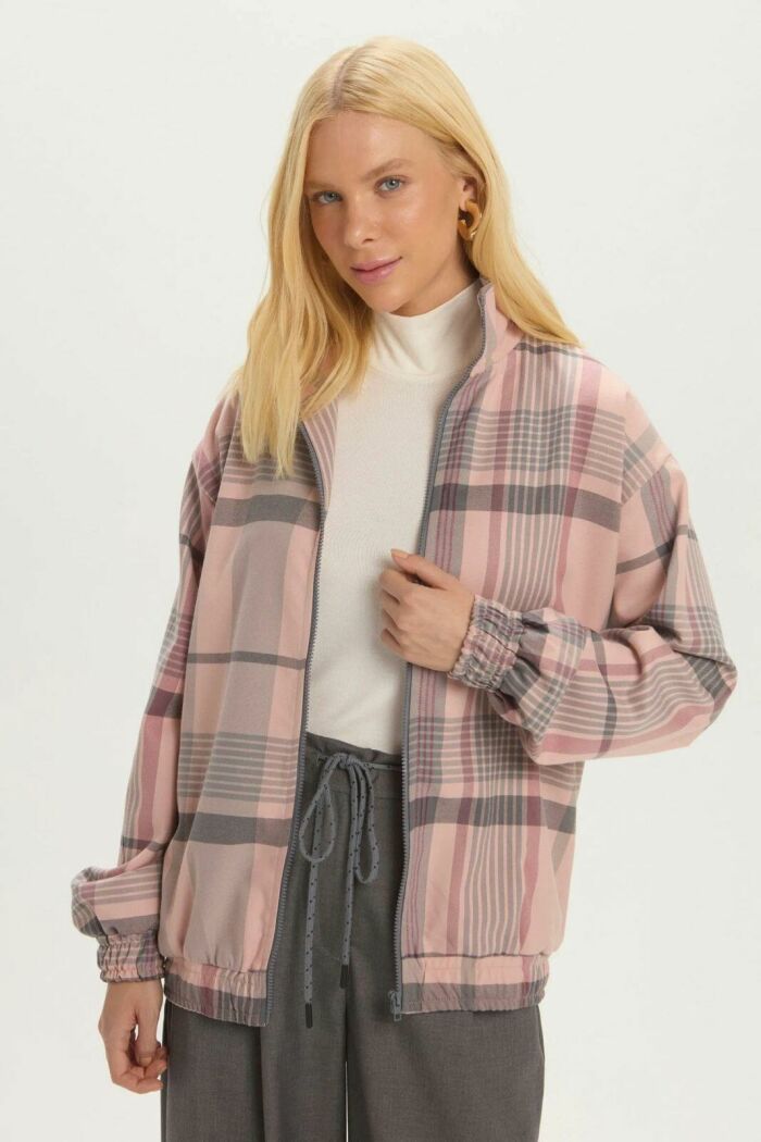 Imagem de Jaqueta Melina Rosa Check Le Blog