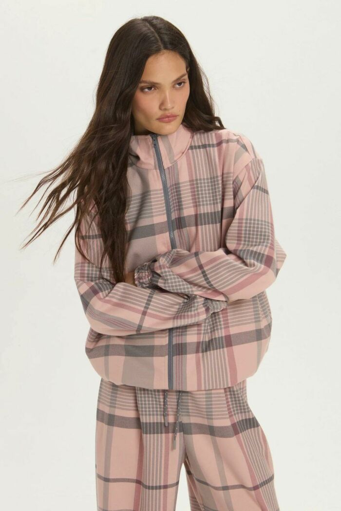 Imagem de Jaqueta Melina Rosa Check Le Blog