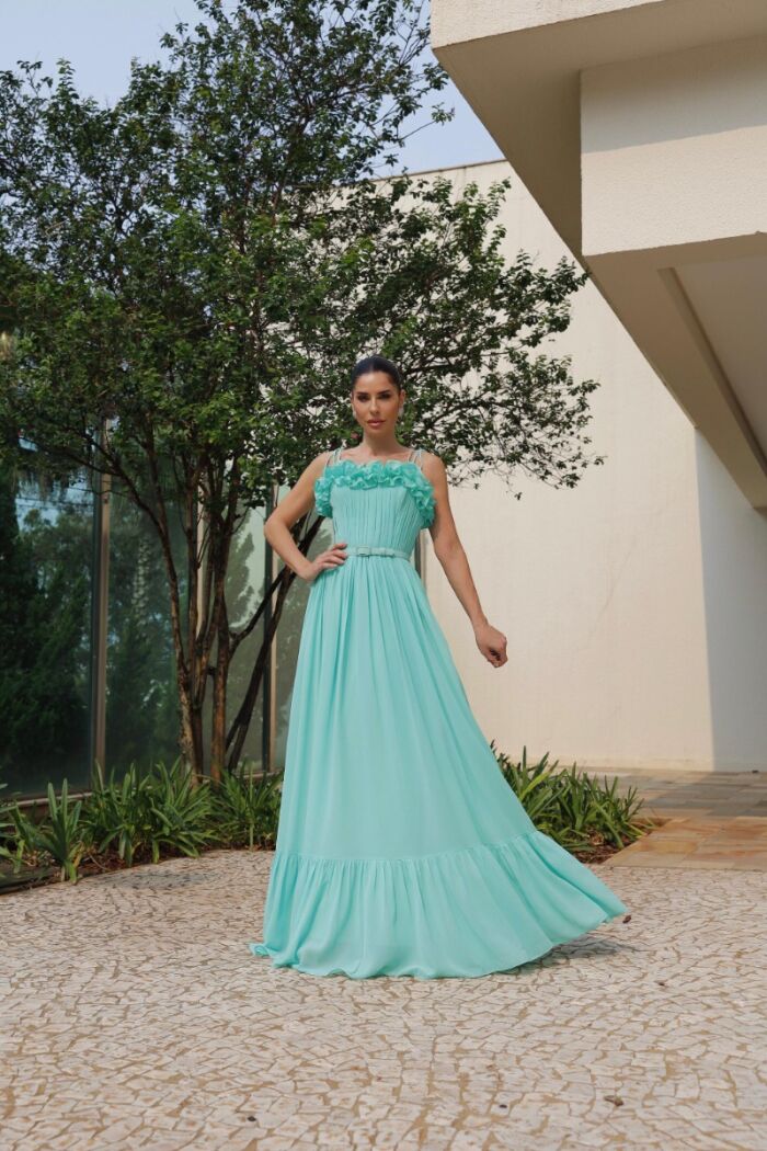 Imagem de Vestido Fiorela Verde Água D´teliê