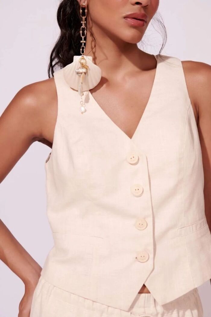 Imagem de Colete Camelia Perola Le blog