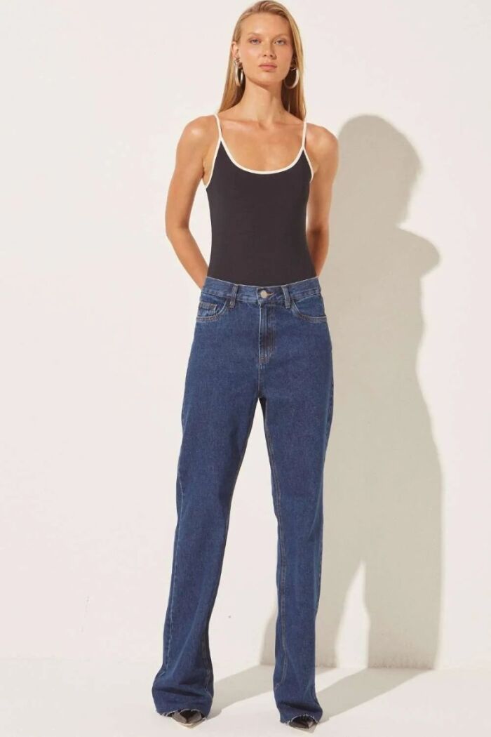 Imagem de Body Jenifer Preto e Off white