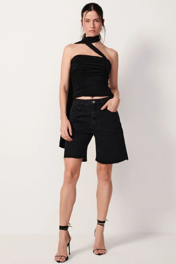 Imagem de Jorts Kendall Jeans Black Le Blog