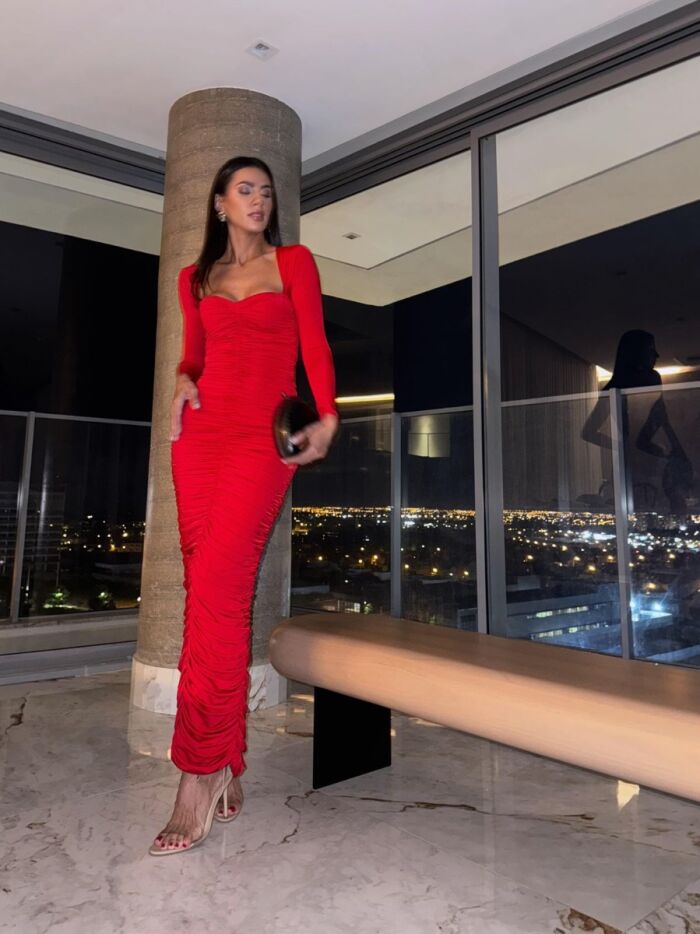 Imagem de Vestido Lyra Vermelho Cloude