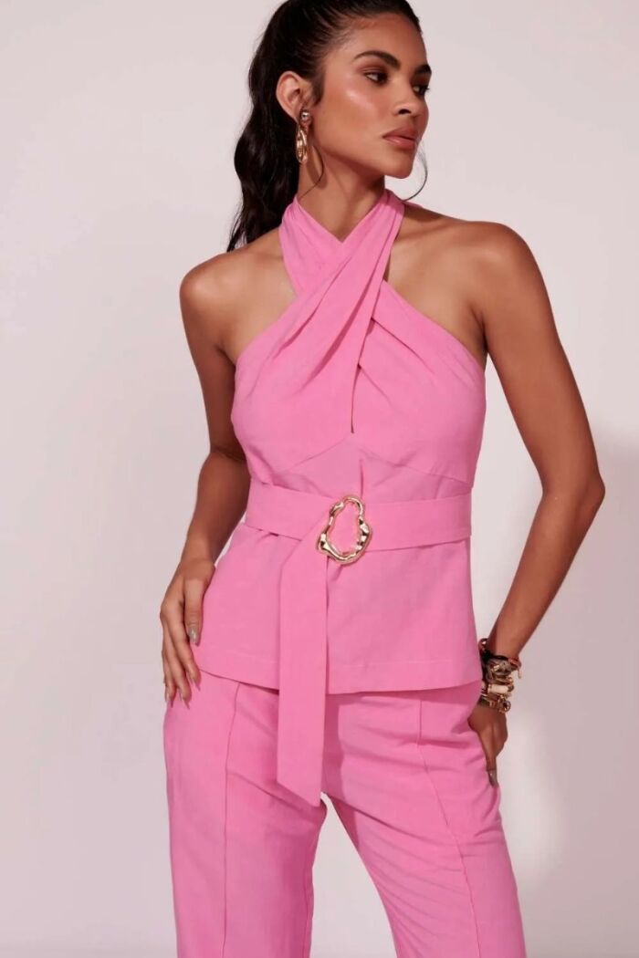 Imagem de Blusa Andriele Rosa Hyper Blush Le Blog