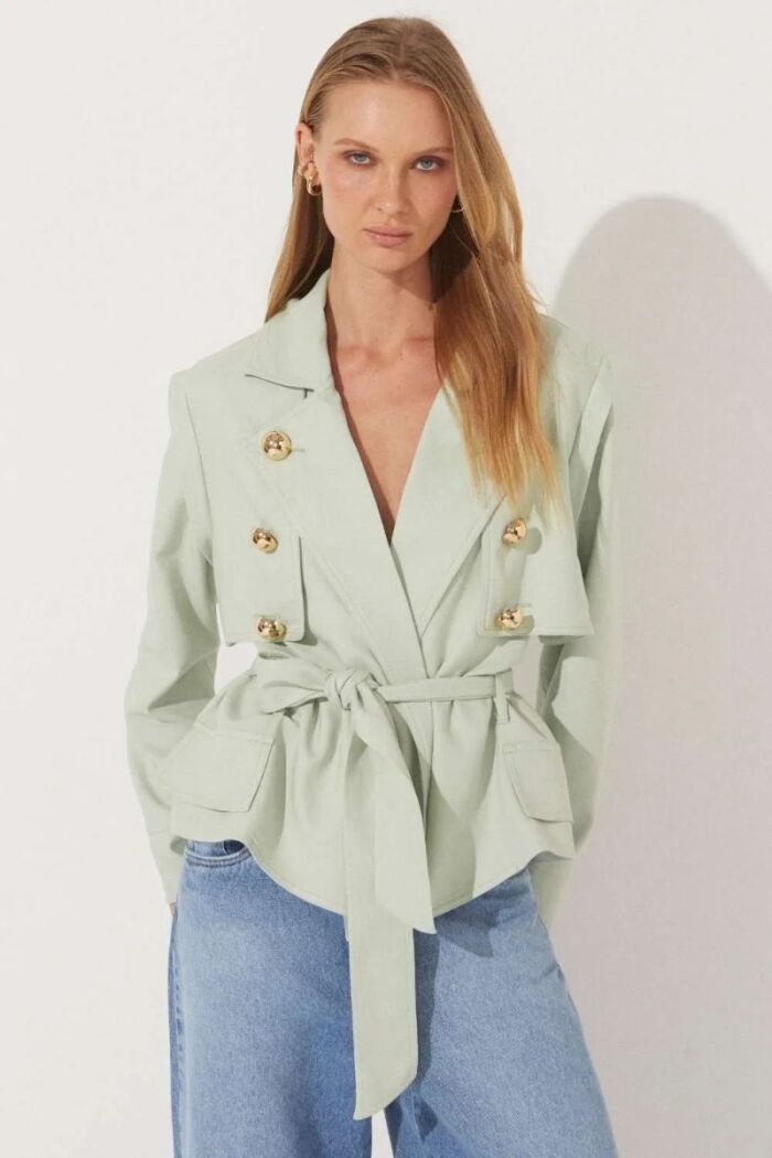 Imagem de Casaco Ale Verde Chá Le Blog