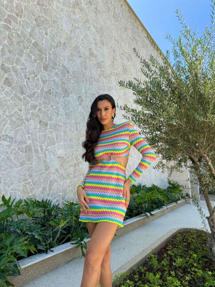 Imagem de Vestido Laís Multicolorido Cloude