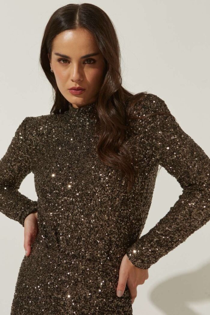 Imagem de Vestido Curto Lumena Cinza Steel Le Blog