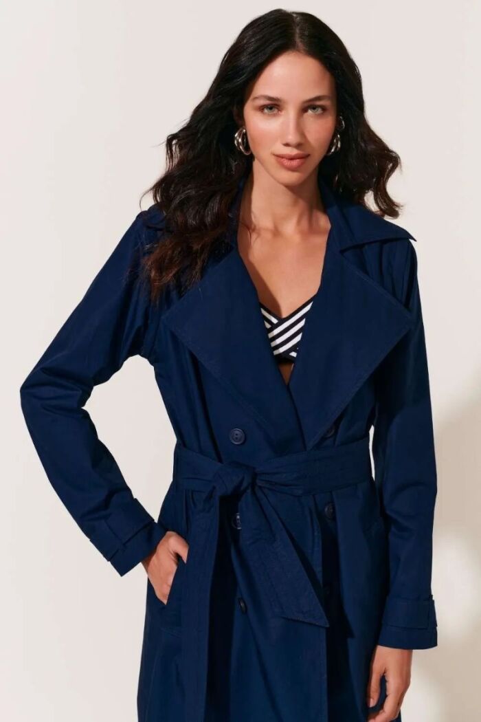 Imagem de Trench Coat Fran Azul Le Blog