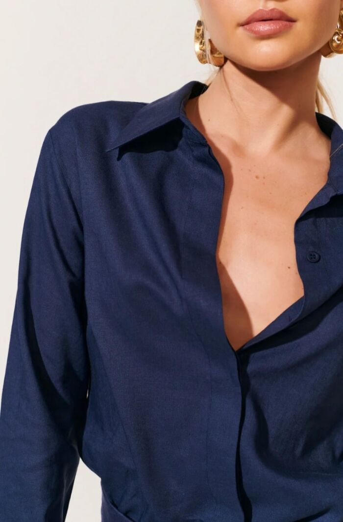 Imagem de Camisa Lurdes Azul Midnight Le Blog