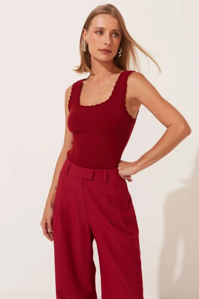 Imagem de Calça Ângela Vermelho Crushed Le Blog