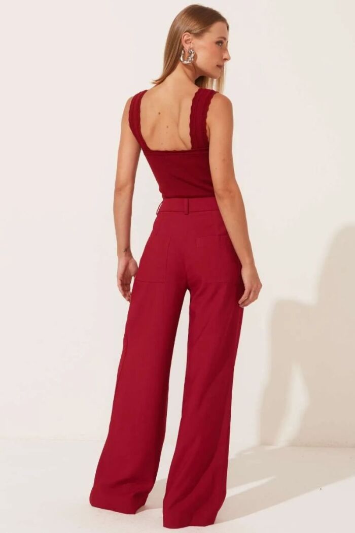 Imagem de Calça Ângela Vermelho Crushed Le Blog