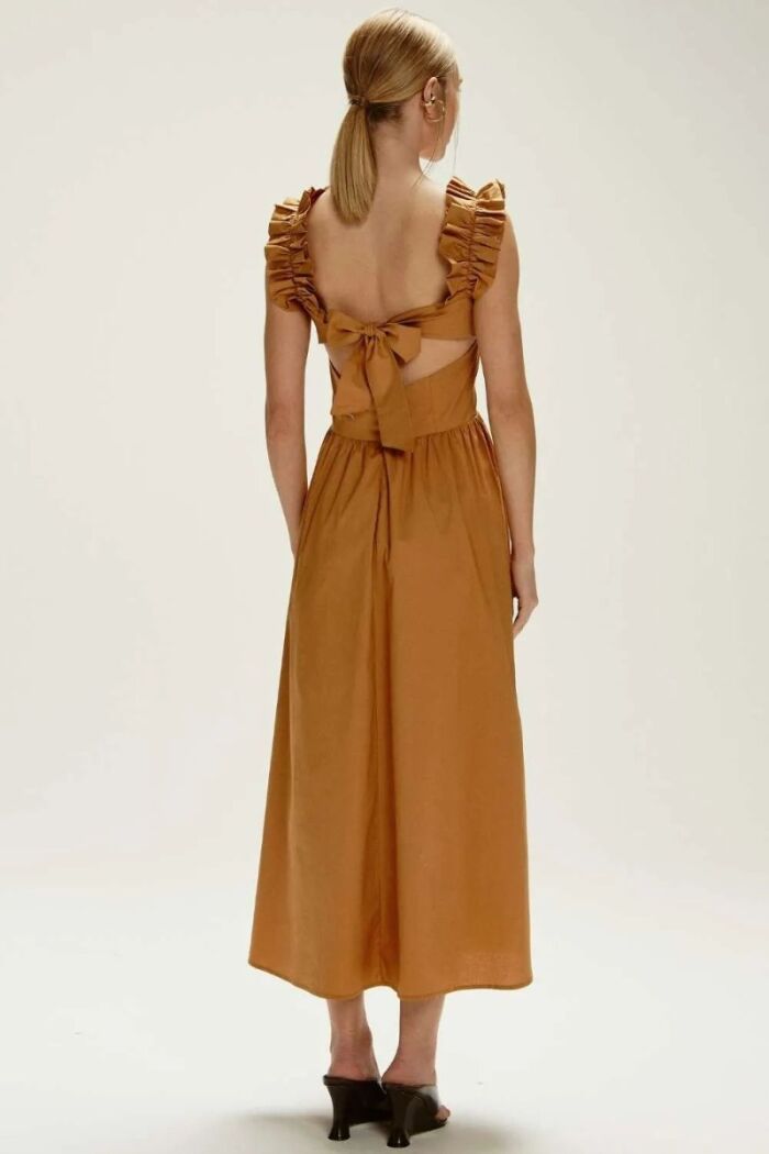 Imagem de Vestido Carmela Marrom Casca Le Blog