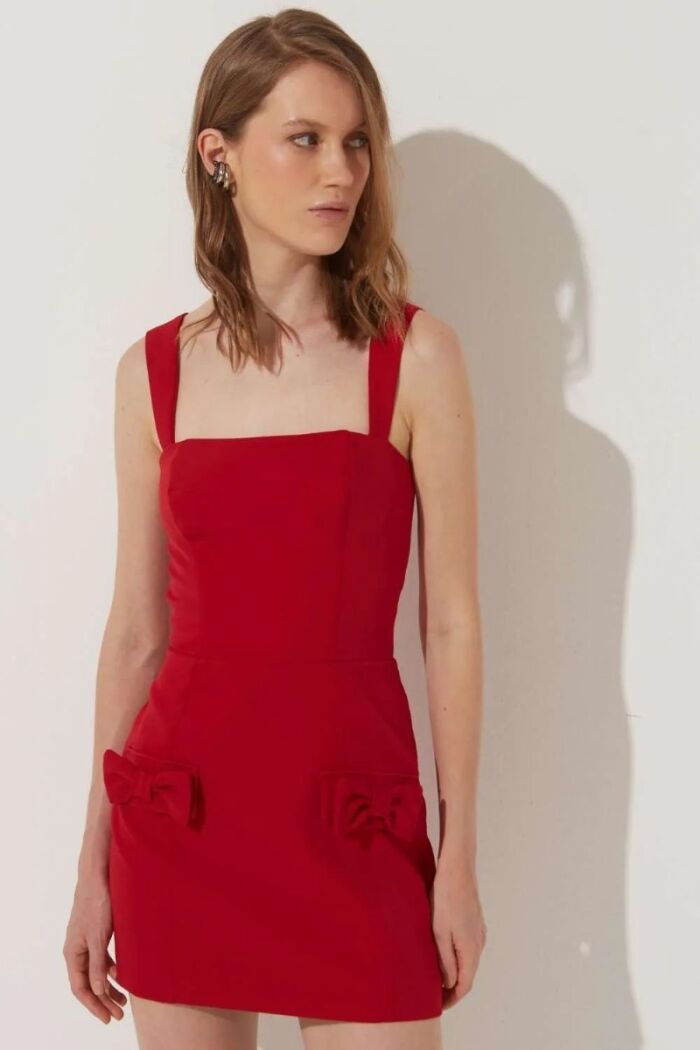Imagem de Vestido Curto Ângela Vermelho Puro Le Blog
